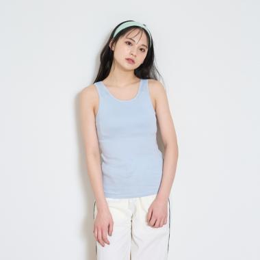 【ベーシック】【綿100％】パッドつきタンクトップ
