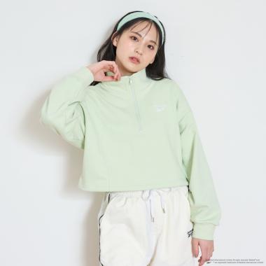 【Reebok】クロップドハーフジップ