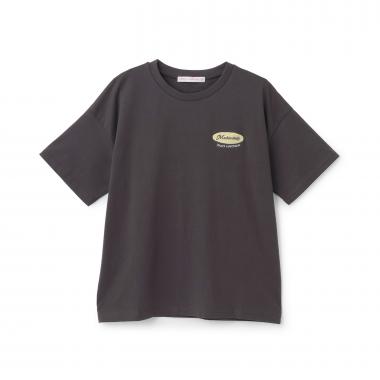 【7days】バックガールイラスト半袖Tシャツ