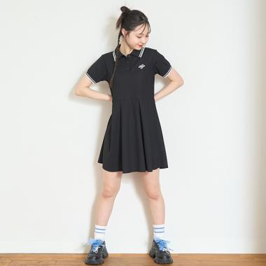 半袖ポロワンピース