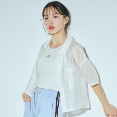 【接触冷感/ひんやり】半袖シアーシャツ