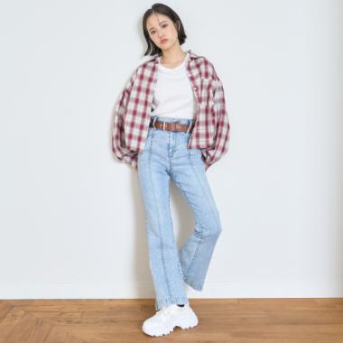 【ストレッチ】スタイルアップフレアデニム