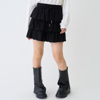 【セット可】ティアードカットフリルミニスカート