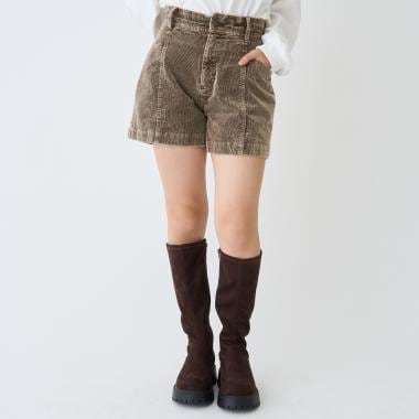 こなれ見えコーデュロイショートパンツ