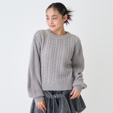 【GOODPRICE】ケーブルニットプルオーバー