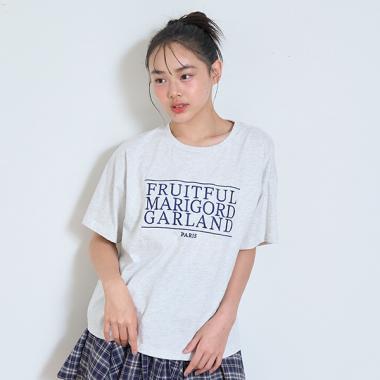 【GOODPRICE】【綿100％】3段ロゴ刺しゅうTシャツ