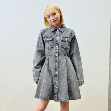 デニムシャツワンピース