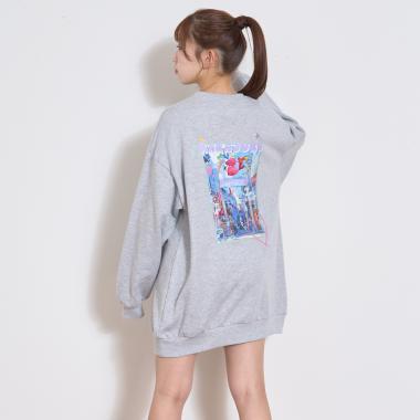 フォトバックプリントプルワンピース