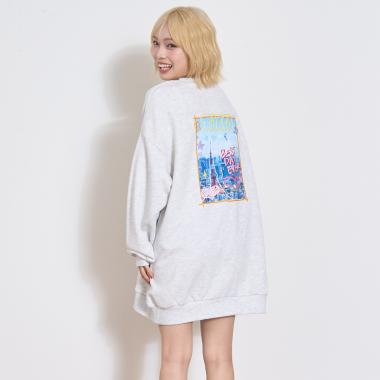 フォトバックプリントプルワンピース