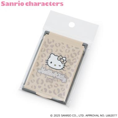 【ハローキティ】 ヒョウ柄ミニミラー