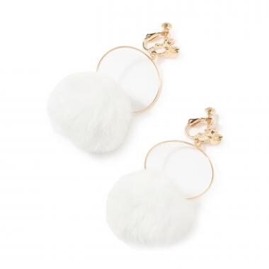 ファーイヤリング