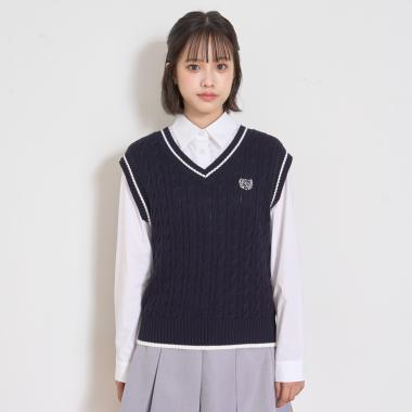 【卒服・セレモニー】【洗える】スクールニットベスト