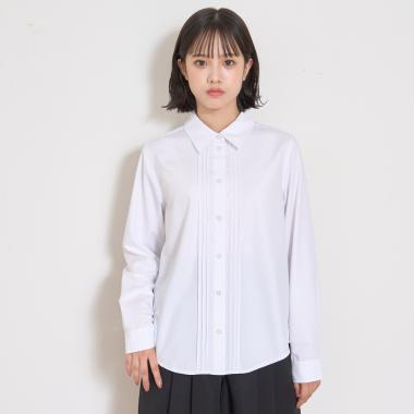 【卒服・セレモニー】【イージーケア】タックブラウス