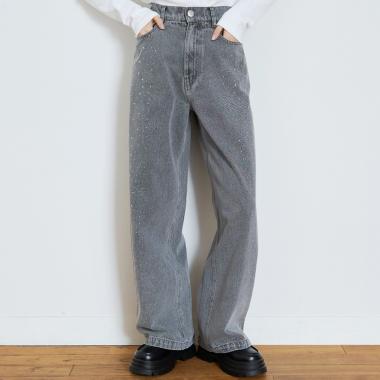 オシャ映えストーンデニムパンツ