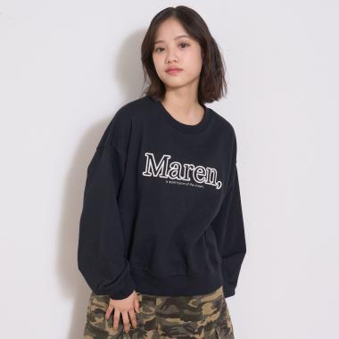 【秒かわトップス】立体ロゴ刺しゅうベーシックトレーナー