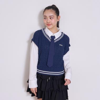 【アラエル】ネクタイつきレイヤードベスト