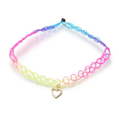 ハートつきレインボーチョーカー