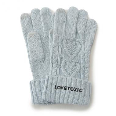 ケーブル編みスマホ手袋