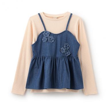 【リンク】花ビスチェ長Tセット(ジュニア)