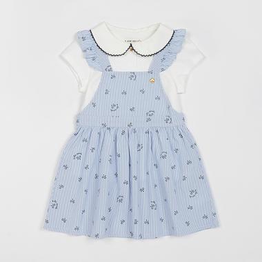 カットソー&ボウジャンパースカートセット