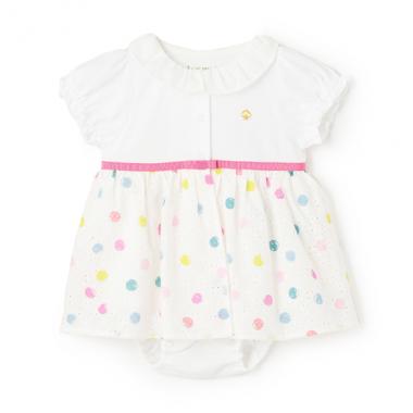 ウォーターカラードットショートオール