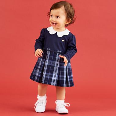 オーガストチェックドッキングワンピース