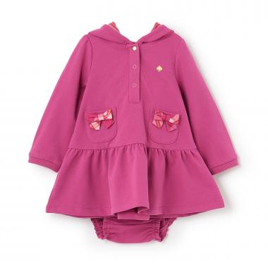 オーガストチェックフードワンピース