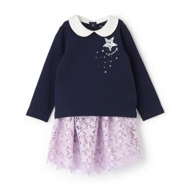 スパークリングスターカットソー＆スカートセット