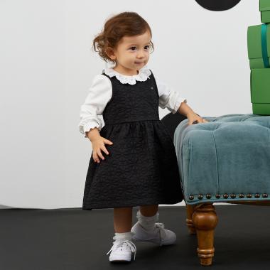 スペードフラワーキルトワンピース&カットソーセット