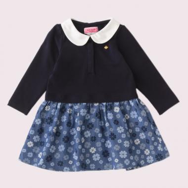 インファント・トドラー スペード フラワー トス ミックスメディア ドレス