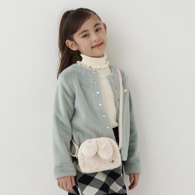 インファント・トドラー フェイクファーカーディガン