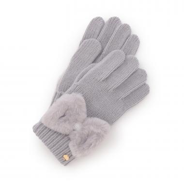 フェイクファーボウ手袋