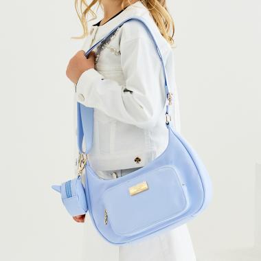 キャットポーチつきクロスボディバッグ