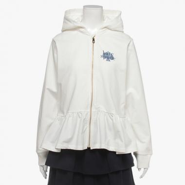 ガールズ  スペードグリッターロゴジップアップフーディ