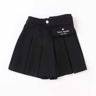 ガールズ バッグつきダブルニットキュロットスカート