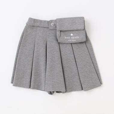 ガールズ バッグつきダブルニットキュロットスカート