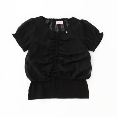 ガールズ フロントギャザートップス＆キャミソールセット