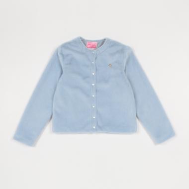 ガールズ フェイクファーカーディガン