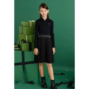 ガールズ ハーフジップドッキングワンピース