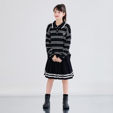 ラインニットプリーツスカート