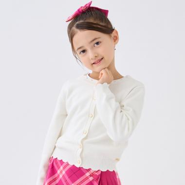 スカラップカーディガン