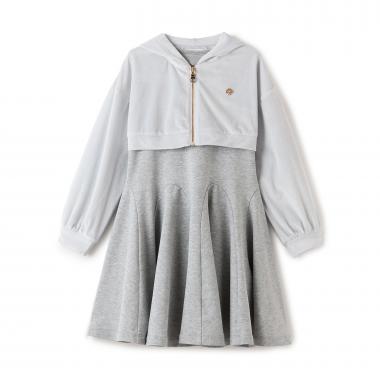 シアーベロアパーカ＆カットワンピースセット