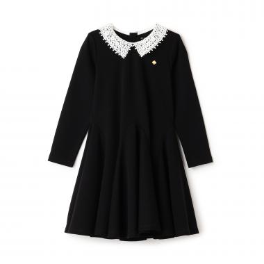 レースカラーフレアワンピース