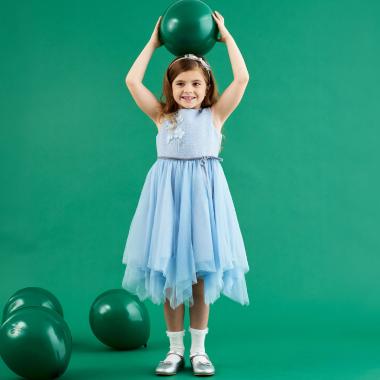 フローラルチュールドレス