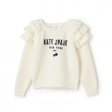 肩フリルチェリーセーター