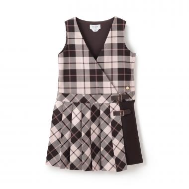 オータムチェックジャンパースカート