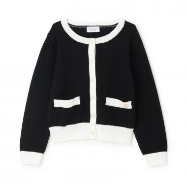 バイカラーカーディガン