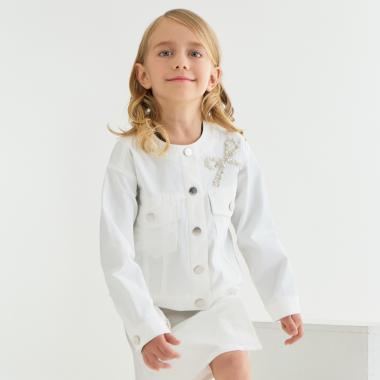 ボウビジューデニムジャケット