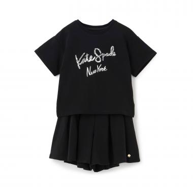 ロゴTシャツ＆キュロットスカートセット