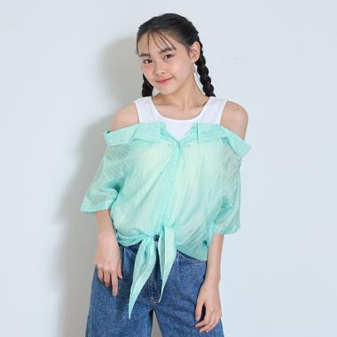 【7days】レイヤードドッキングシャツ